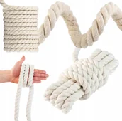 Żeglarstwo - Lina Bawełniana Dekoracyjna Kręcona Sznur Bawełniany Lina Żeglarska 10mm 1m - miniaturka - grafika 1