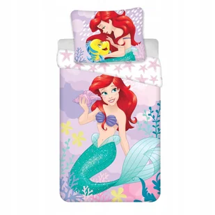 Pościel dziecięca Ariel Disney 140x200 cm różowa bawełna - Pościel dla dzieci - miniaturka - grafika 1