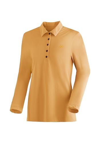 Maier Sports Long Piquee Polo W damska koszulka polo, łatwa w pielęgnacji koszulka z długim rękawem, sportowy krój