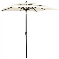 Parasole ogrodowe - vidaXL Lumarko 3-poziomowy parasol na aluminiowym słupku, piaskowy, 2x2 m! 313844 - miniaturka - grafika 1
