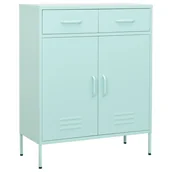 Szafy - vidaXL Szafka, miętowa, 80x35x101,5 cm, stalowa - miniaturka - grafika 1