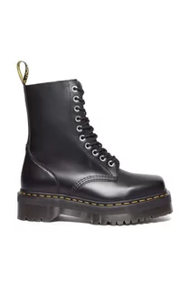 Botki damskie - Dr. Martens workery skórzane 1490 Quad Squared damskie kolor czarny na platformie DM31147001 - grafika 1