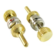 Kable - Wtyk banankowy (banan) na kabel złocony - miniaturka - grafika 1