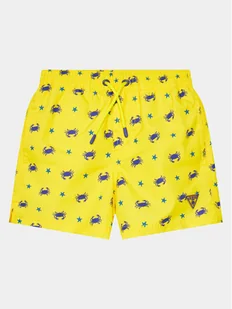 Guess Szorty sportowe L4GZ05 WG2A2 Żółty Regular Fit - Spodenki damskie - miniaturka - grafika 1