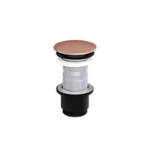 Korki do umywalek - Excellent Korek klik-klak umywalkowo-bidetowy czarny mat terracotta - miniaturka - grafika 1