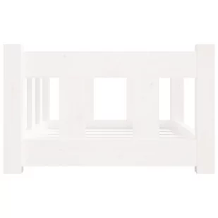 Lumarko Legowisko dla psa, białe, 55,5x45,5x28 cm, lite drewno sosnowe! - Legowiska dla psów - miniaturka - grafika 6