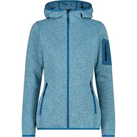 Kurtki damskie - CMP damska kurtka Knit-Tech ze stałym kapturem, Anice-Jade-B.Blue, 40 - miniaturka - grafika 1