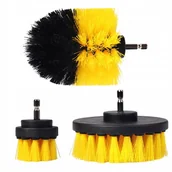 Miotły, szufle, mopy - 3 Szczotki Czyszczące Uniwersalne Do Prania Czyszczenia Na Wkrętarkę - miniaturka - grafika 1