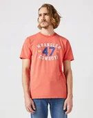 Koszulki męskie - WRANGLER GRAPHIC TEE BURNT SIENNA 112350432 M - miniaturka - grafika 1