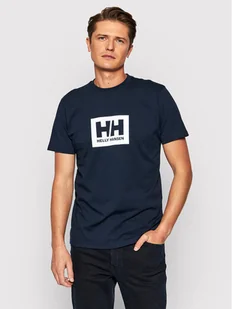 Helly Hansen T-Shirt Box 53285 Granatowy Regular Fit - Koszulki męskie - miniaturka - grafika 1