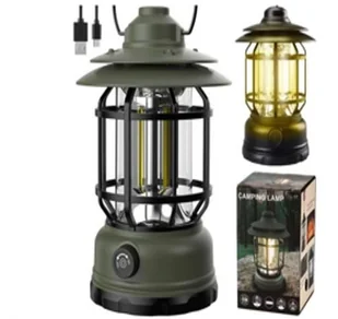 LAMPA OGRODOWA KEMPINGOWA NA BIWAK PIKNIK AKUMULATOROWA USB LATARNIA Z UCHWYTEM - Lampy ogrodowe - miniaturka - grafika 1