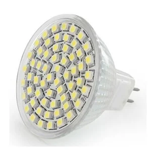 Whitenergy Żarówka LED MR16,60SMD 3528,GU5.3, 3,7W,12V,Zimna Biała 03978 - Żarówki LED - miniaturka - grafika 1
