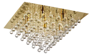 Lancaster crystal - plafon 7 płomienny złoty. - Lampy sufitowe - miniaturka - grafika 1