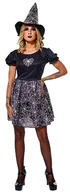 Sukienki - Rubies Kostium Czarownica Spiderweb Glow In Dark dla kobiet, Sukienka i kapelusz, Oficjalna Halloween, Karnawał, Imprezy i Cospplay - miniaturka - grafika 1