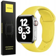 Akcesoria do smartwatchy - Silikonowy pasek Silicone Spacecase do Apple Watch 42/44/45 Yellow - miniaturka - grafika 1