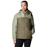 Odzież trekkingowa damska - Kurtka sportowa damska Columbia Westridge Hooded Down Jacket - miniaturka - grafika 1