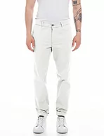 Spodnie męskie - Replay Spodnie męskie, 001 White, 30W / 34L - miniaturka - grafika 1