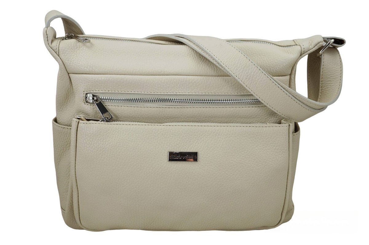 Codzienna i praktyczna torebka na ramię - Beżowa jasna