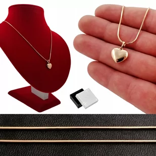 ZŁOTY NASZYJNIK SERCE KLASYCZNE 18K PREZENT DLA DZIEWCZYNY CÓRKI MAMY ŻONY - Naszyjniki - miniaturka - grafika 1