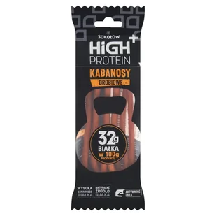 Sokołów High Protein+ Kabanosy drobiowe 60 g - Kiełbasa i wędliny - miniaturka - grafika 1