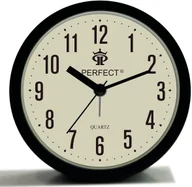 Zegary - Perfect Budzik FX-026 czarny 12 cm tykający - miniaturka - grafika 1