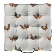 Meble modułowe i akcesoria - Dekoria Siedzisko Kuba na krzesło brązowe kurki na kremowym tle 40 × 40 × 6 cm Flowers 210-141-80 - miniaturka - grafika 1