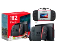 Konsole Nintendo - Nintendo Switch 2 Joy-Con Czarny + Mario Kart World + Etui Yaxo Scutum Techno - miniaturka - grafika 1