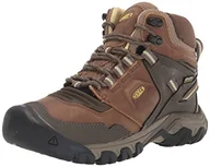 Buty trekkingowe damskie - KEEN Damskie buty trekkingowe Ridge Flex Mid, Safari/Custard, 9 UK - miniaturka - grafika 1
