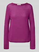 Swetry damskie - Sweter z dzianiny o kroju regular fit z czystej bawełny - miniaturka - grafika 1