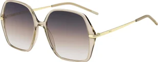 Boss BOSS 1660/S BEIGE GOLD/GREY BROWN SHADED 57/17/140 Damskie okulary przeciwsłoneczne Okulary przeciwsłoneczne - Okulary przeciwsłoneczne - miniaturka - grafika 1