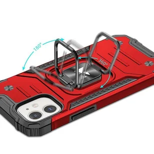 Wozinsky Ring Armor etui iPhone 14 pancerny pokrowiec uchwyt magnetyczny ring czerwone - Etui i futerały do telefonów - miniaturka - grafika 5