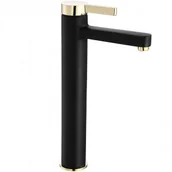 Baterie umywalkowe - Rea B9978 Polo Black Gold Bateria umywalkowa wysoka - miniaturka - grafika 1