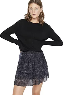 Trendyol Damska spódnica z falbanką na brzeg, czarna, 34, Czarny, 60 - Spódnice - miniaturka - grafika 1