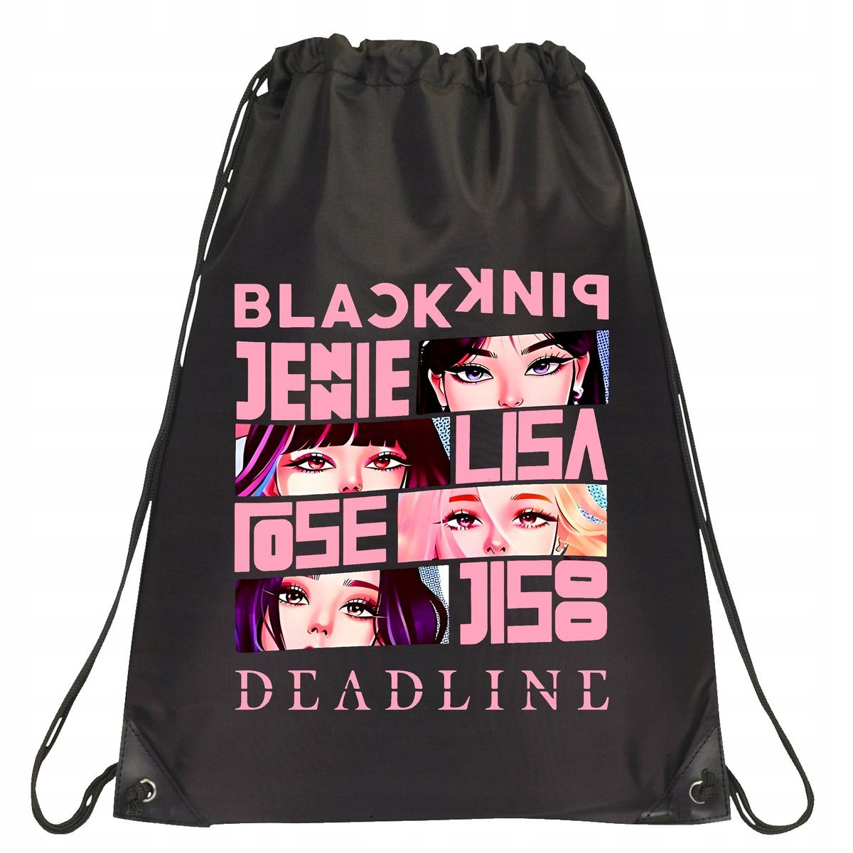 P351 PLECAK WOREK Z NADRUKIEM BLACKPINK DZIECIĘCY KPOP ZESPÓŁ MUZYCZNY