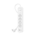 Listwy zasilające - Belkin SurgePlus 4xFR 1xUSB-A 1xUSB-C 525J 2M - miniaturka - grafika 1
