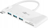 Huby USB - Goobay USB-C Multiport Adapter to 3x USB-A, Cardreader 40759 - miniaturka - grafika 1