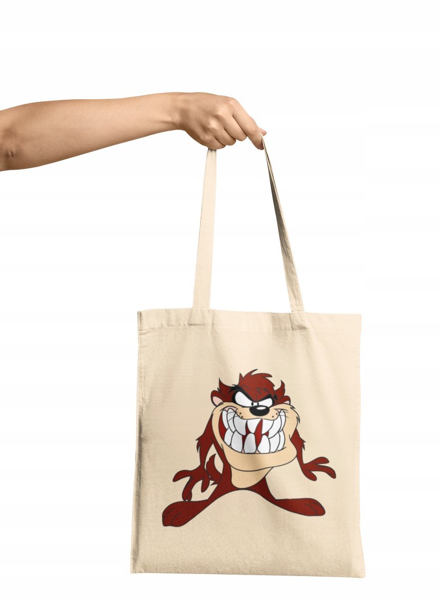 Torba Shopper Materiałowa Na Ramię Prezent Dla Fankidiabeł Tasmański Taz