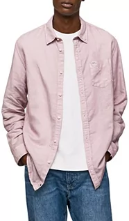 Koszule męskie - Pepe Jeans Męska koszula Parker, jasnoróżowa, M, Różowy wybielacz, M - grafika 1