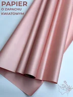 Folia, papier śniadaniowy, serwetki - Papier florystyczny do pakowania satynowy Różowy kryształ 50cmX9m - miniaturka - grafika 1