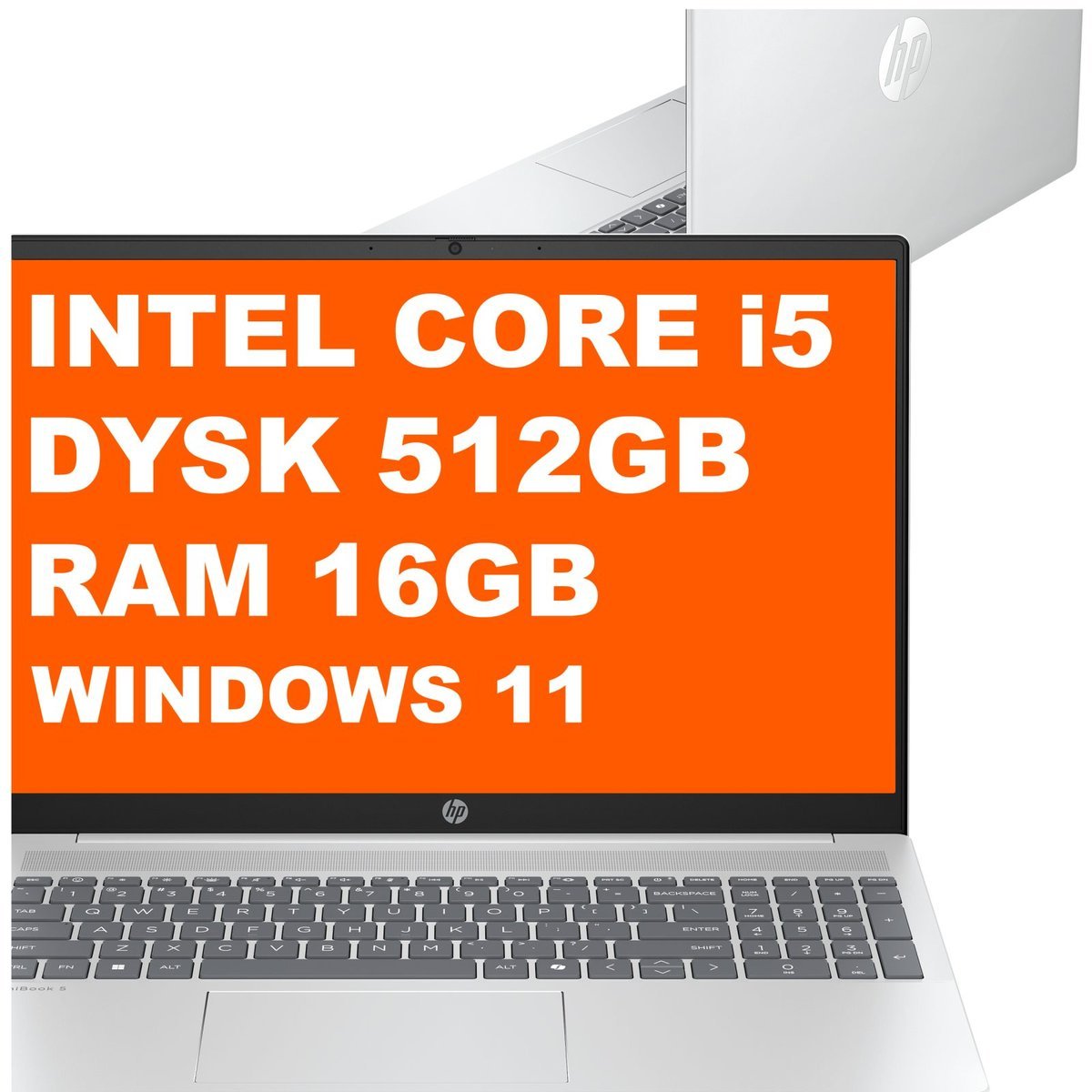 HP OmniBook 5 16-ba1004na / C1LL0EA / Intel i5 / 16GB / 512GB / Iris Xe / 2k / Win 11 / Srebrny