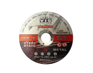 Tarcza do cięcia metalu stali 125x1,0x22,23mm INTER-VIS - Tarcze do pił - miniaturka - grafika 1