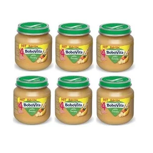 BoboVita Jabłka i banany po 4 miesiącu 125 g - Desery dla dzieci - miniaturka - grafika 1
