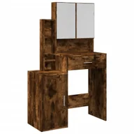 Toaletki - vidaXL Toaletka z szafką dąb wędzony 80x35x132 cm - miniaturka - grafika 1