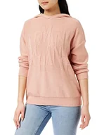 Bluzy damskie - Armani Exchange Damska bluza z kapturem, z dzianiny z przodu, damska, rozmiar L, Lady, L - miniaturka - grafika 1