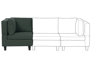 Moduł narożny ciemnozielony UNSTAD - Sofy i kanapy - miniaturka - grafika 3