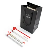 Zestawy piśmiennicze - Zestaw Pióro wieczne Parker IM Grey w pudełku z torebką prezentową - miniaturka - grafika 1