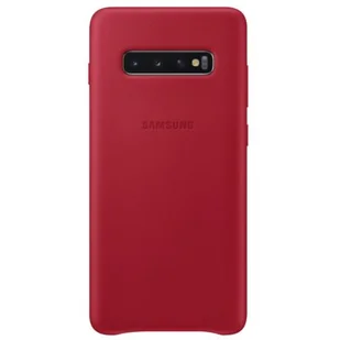 Samsung Etui Leather Cover do Galaxy S10+ Czerwony EF-VG975LREGWW - Etui i futerały do telefonów - miniaturka - grafika 1