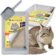 Żwirek dla kotów - Kuweta jednorazowa, żwirek bentonitowy dla kota PH CONTROL z tacką 2,7l + szufelka - miniaturka - grafika 1