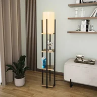 Lampy stojące - Opviq Lampa podłogowa 8115, czarny/złoty/biały, metal/płótno, wysokość 130cm - miniaturka - grafika 1