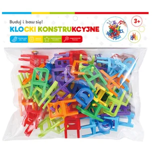 Klocki konstrukcyjne krzesełka (70 elementów) - Klocki - miniaturka - grafika 1